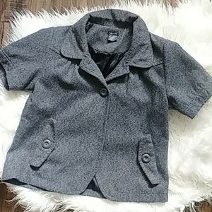 Short sleeve grey jacket blazer Maurices size L